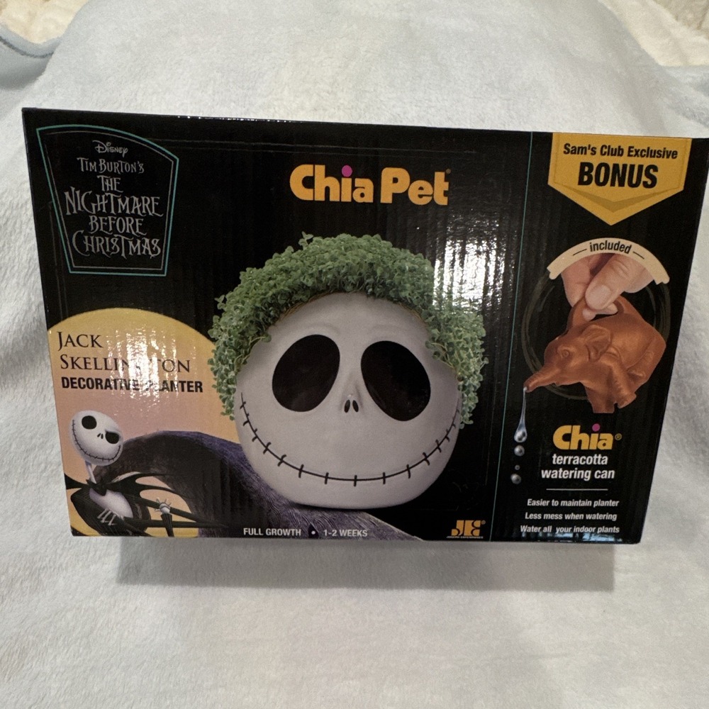 Chia Pet Jack Skellington Planter Disney Nightmare Before Christmas Terracotta